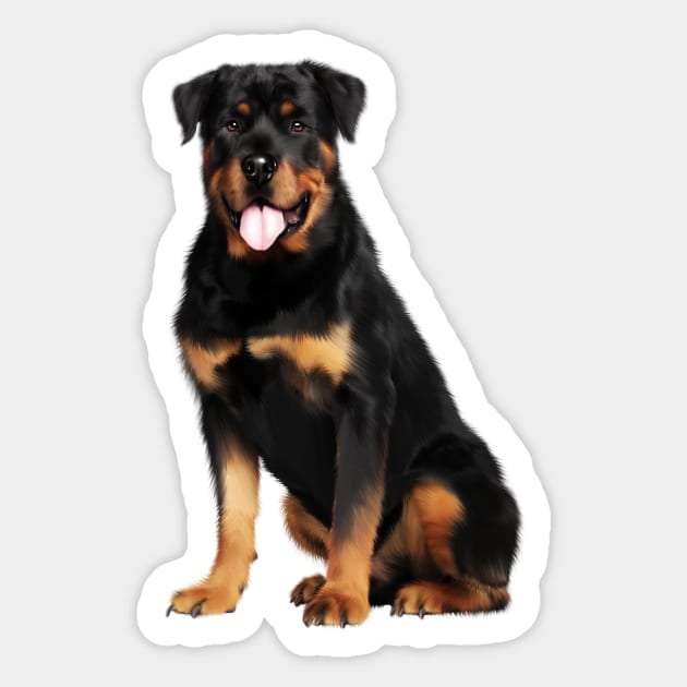 Rottweiler Dog, Dog Lover Sticker by logiamerch